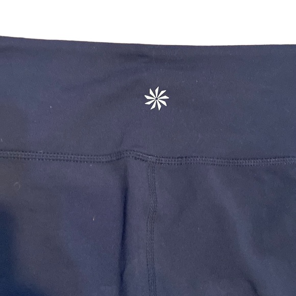 Athleta High Rise Superimpose Chaturanga Leggings Navy Blue Floral Size L - Picture 5 of 9